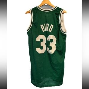 Authentic Autographed Larry Bird jersey Green with Number 33 COD